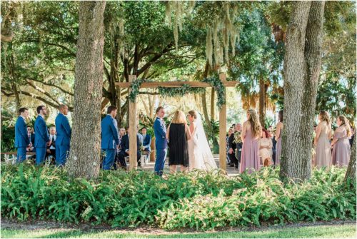 Wedding under the oak trees at Up the Creek Farms Melbourne Wedding Photographer