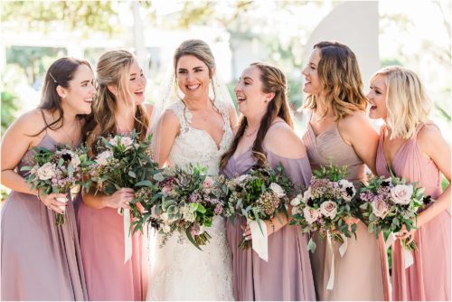 Bridesmaids laughing at Up the Creek Farms Melbourne Wedding Photographer