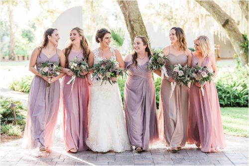 Bridesmaids walking at Up the Creek Farms Melbourne Wedding Photographer