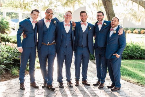 Groomsmen hanging out at Up the Creek Farms Melbourne Wedding Photographer