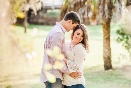 Couple on grounds of during Up the Creek Farms Engagement photography
