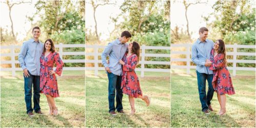 Couple on grounds during Up the Creek Farms Engagement photography