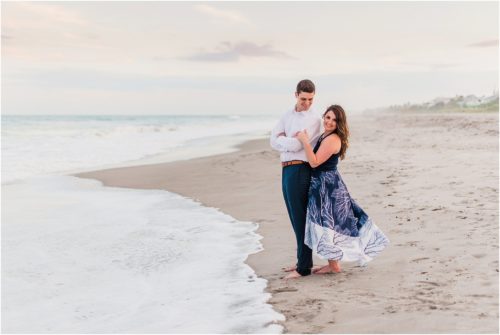 couple hugging engagement photography