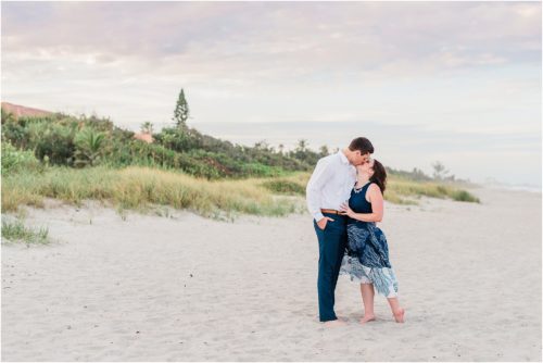 Couple kissing on beach