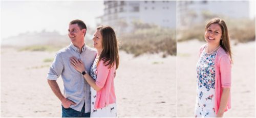 couple laughing on beach during a Florida Beach Proposal