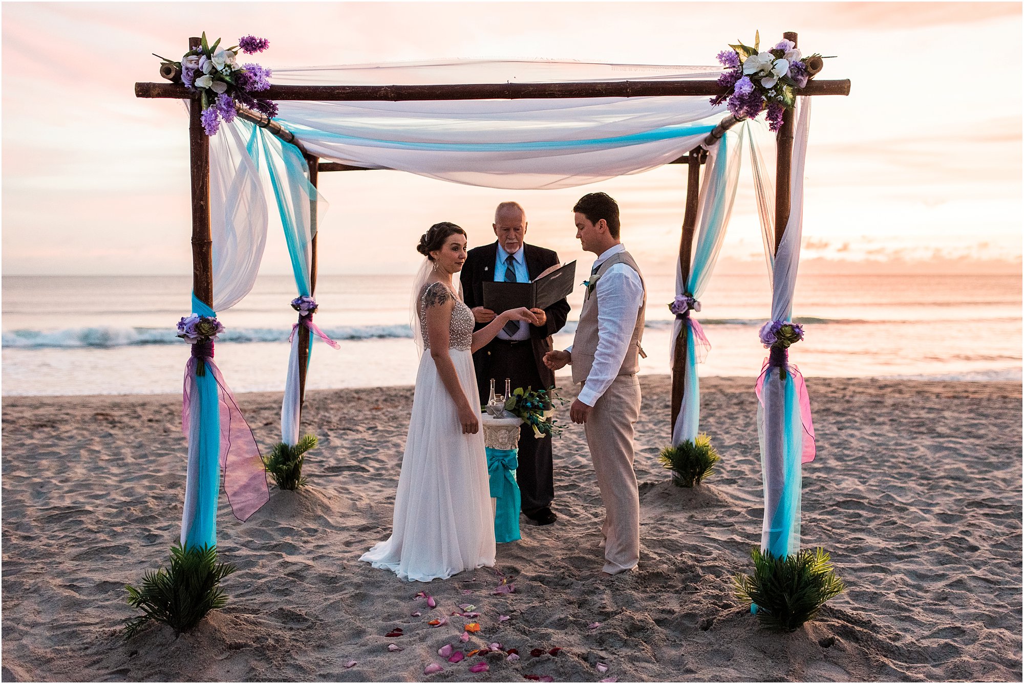 Ceremony during Cocoa Beach Sunrise Wedding
