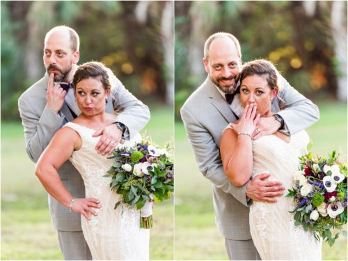 Couple being funny at Banyan Estate Wedding