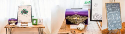 Signing the picture frame at Banyan Estate Wedding