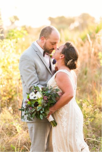 Couple looking into each others eyes at Banyan Estate Wedding