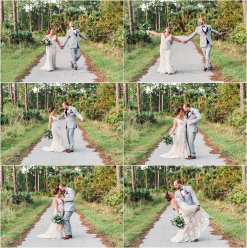 couple walking hand in hand at Banyan Estate Wedding