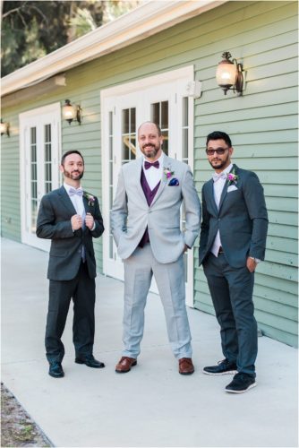 Guys outside at Banyan Estate Wedding