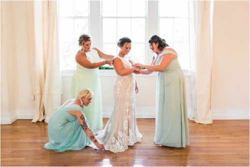 Getting the bride ready at Banyan Estate Wedding