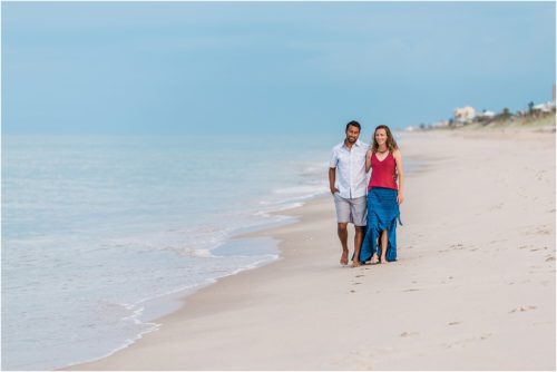 Couple water on beach after a storm Best Engagement Session Beach Locations