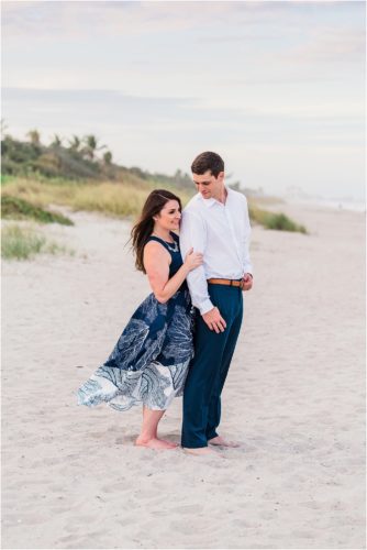 couple standing by dunes at Ocean Ave Beach Access