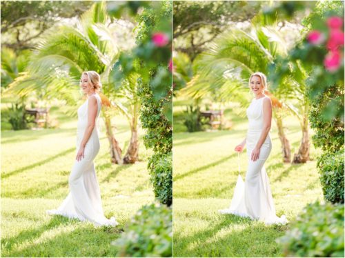 Bride laughing during Melbourne Beach vow renewal inspired shoot