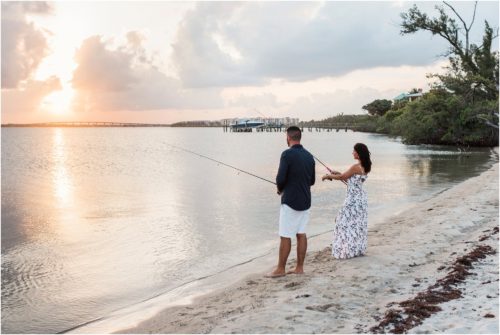 Couple fishing