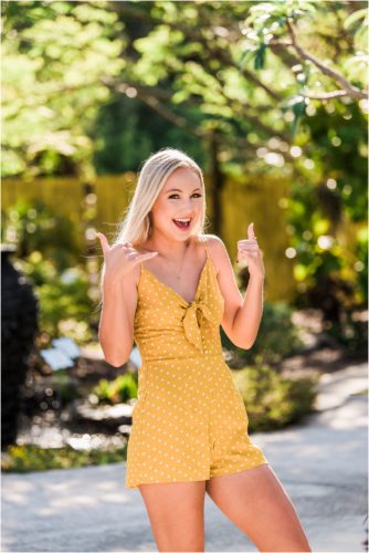 Girl in yellow dress at Rockledge gardens
