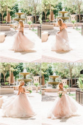 Bride twirling in wedding dress. Melbourne Florida Wedding Photographer