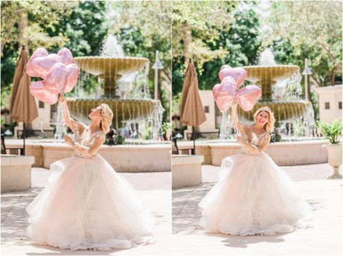 Bride holding balloons Melbourne Florida Wedding Photographer