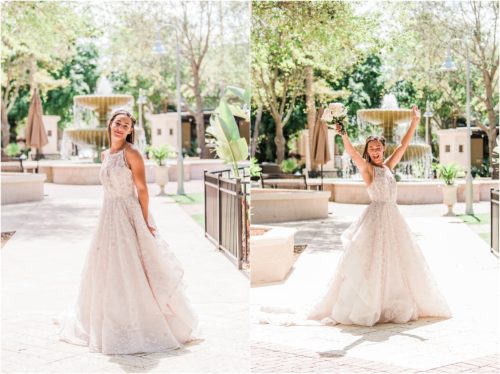 Bride in gown made of lace. Melbourne Florida Wedding Photographer