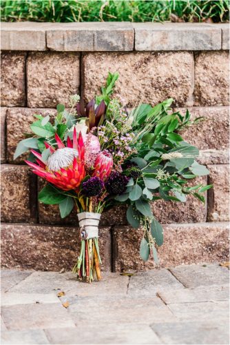 Wedding bouquet at Up the Creek Farms