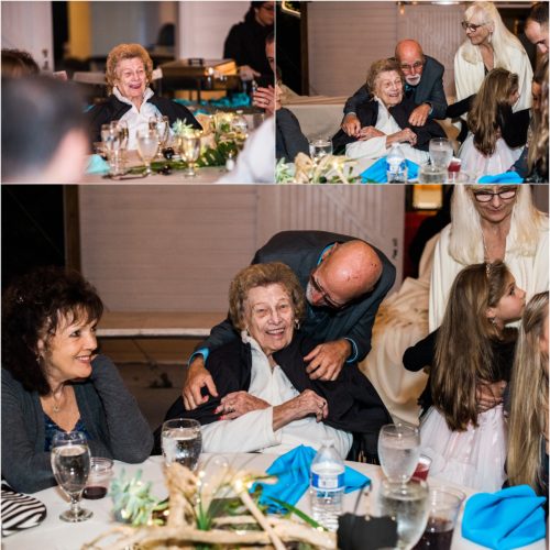 Grandmother laughing at Field Manor Wedding Grandparents in your wedding photography