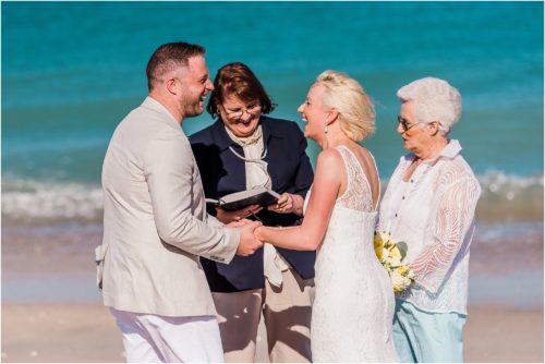 Grandmother watching beach wedding Grandparents in your wedding photography