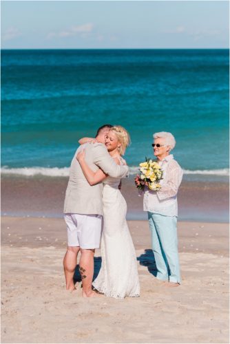 Grandmother as witness at beach wedding Grandparents in your wedding photography