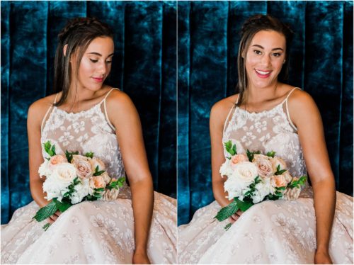 Bride in 28 North with Flowers from Fern and Curl
