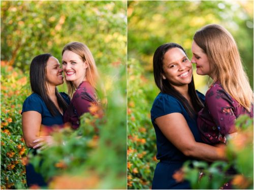 Same sex couple on path Vero Beach Engagement Photographer