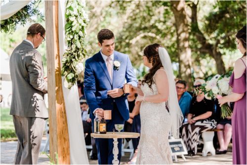 Unique ceremony ideas creating a custom Moscow mule together at up the Creek Farms