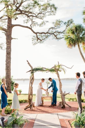 Unique Ceremony Ideas planting a tree at the Field Manor during wedding ceremony