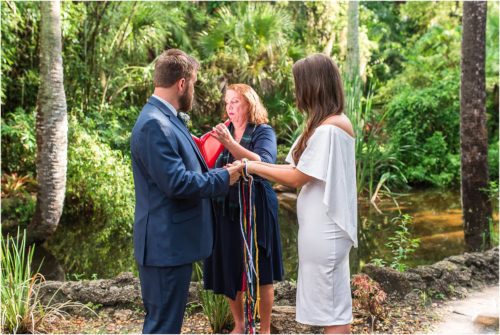 Unique Ceremony Ideas Handfasting ceremony at the Florida Tech Botanical Gardens
