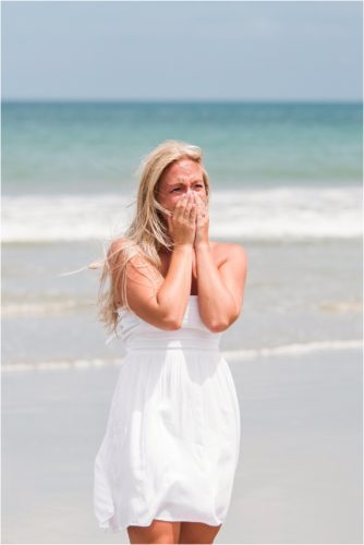 Seeing her mother after getting engaged