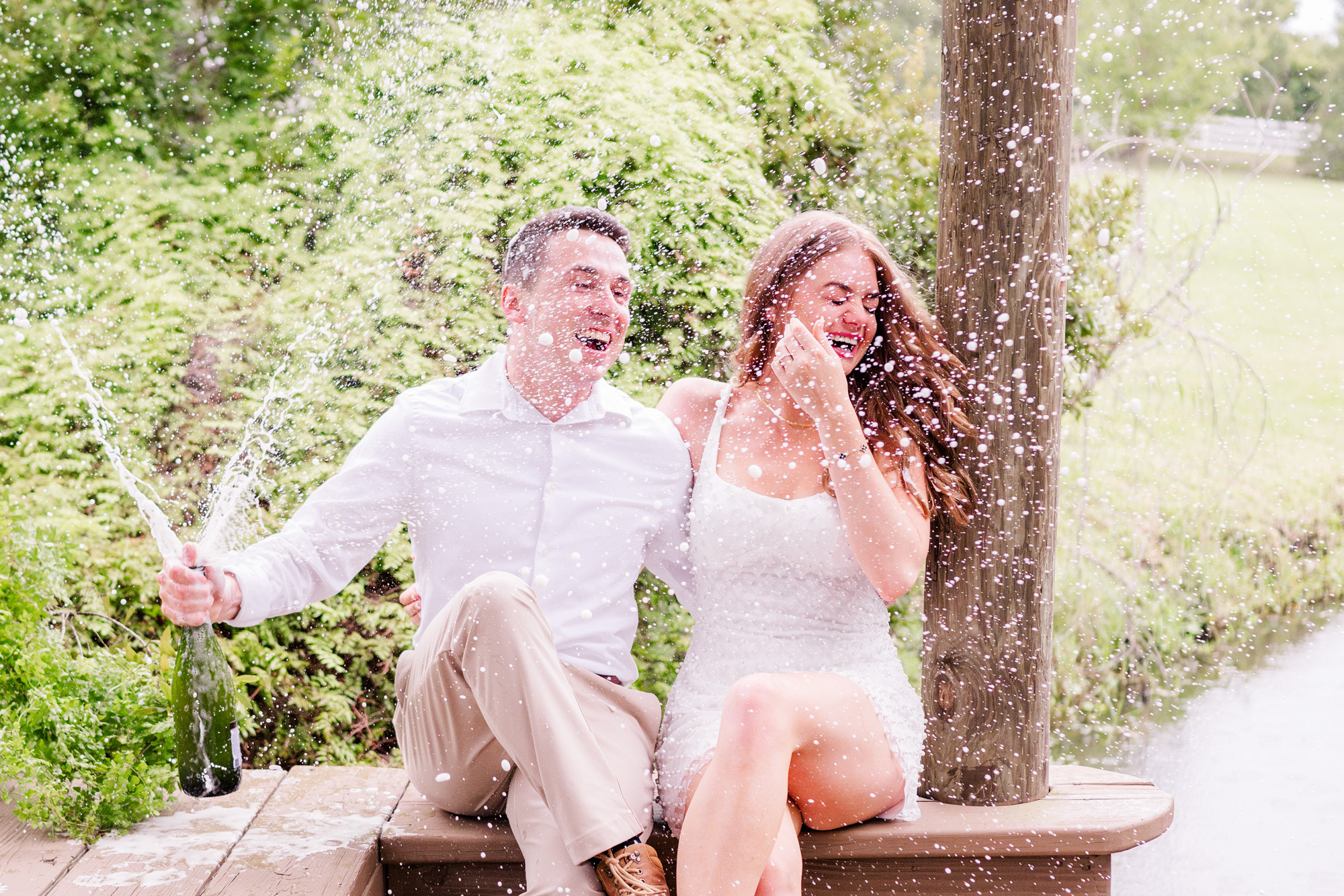 couple laughing
