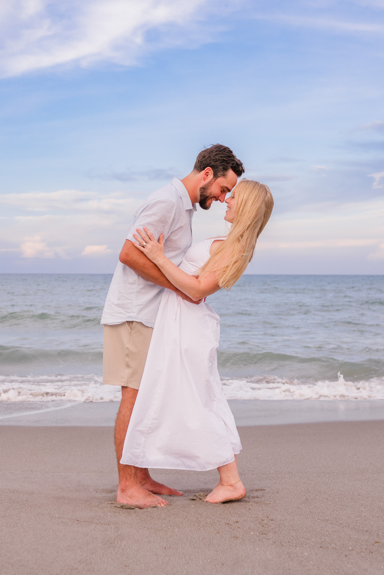 Couple looking at each other on Melbourne Beach