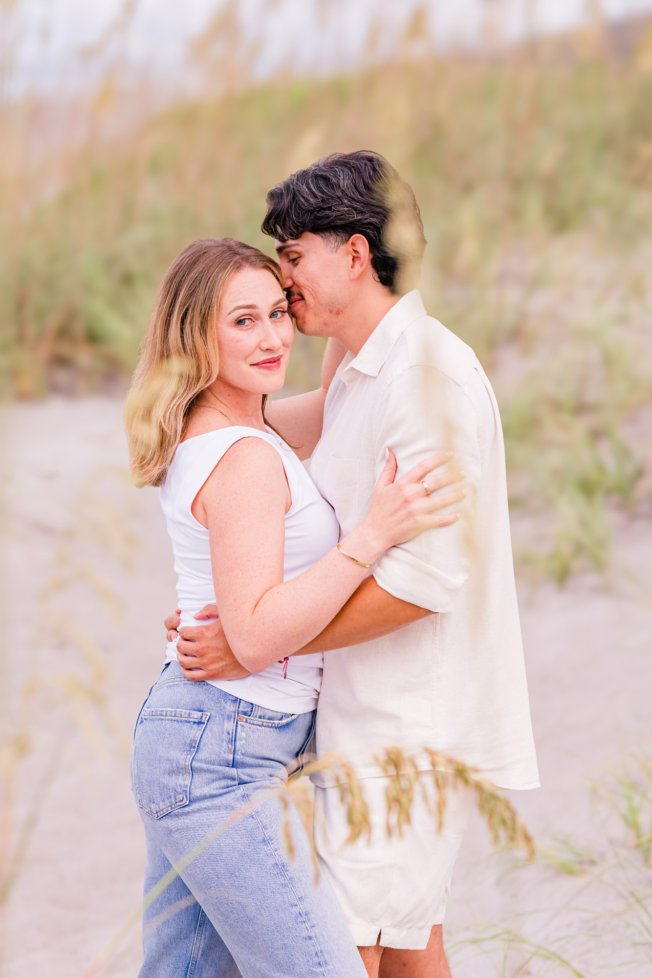 Man hugging woman on Melbourne Beach