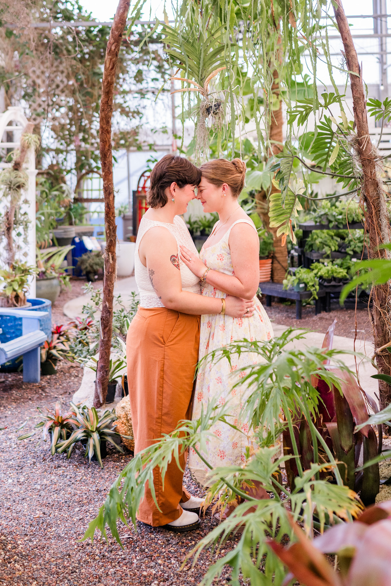 same sex engagement session at Rockledge Gardens