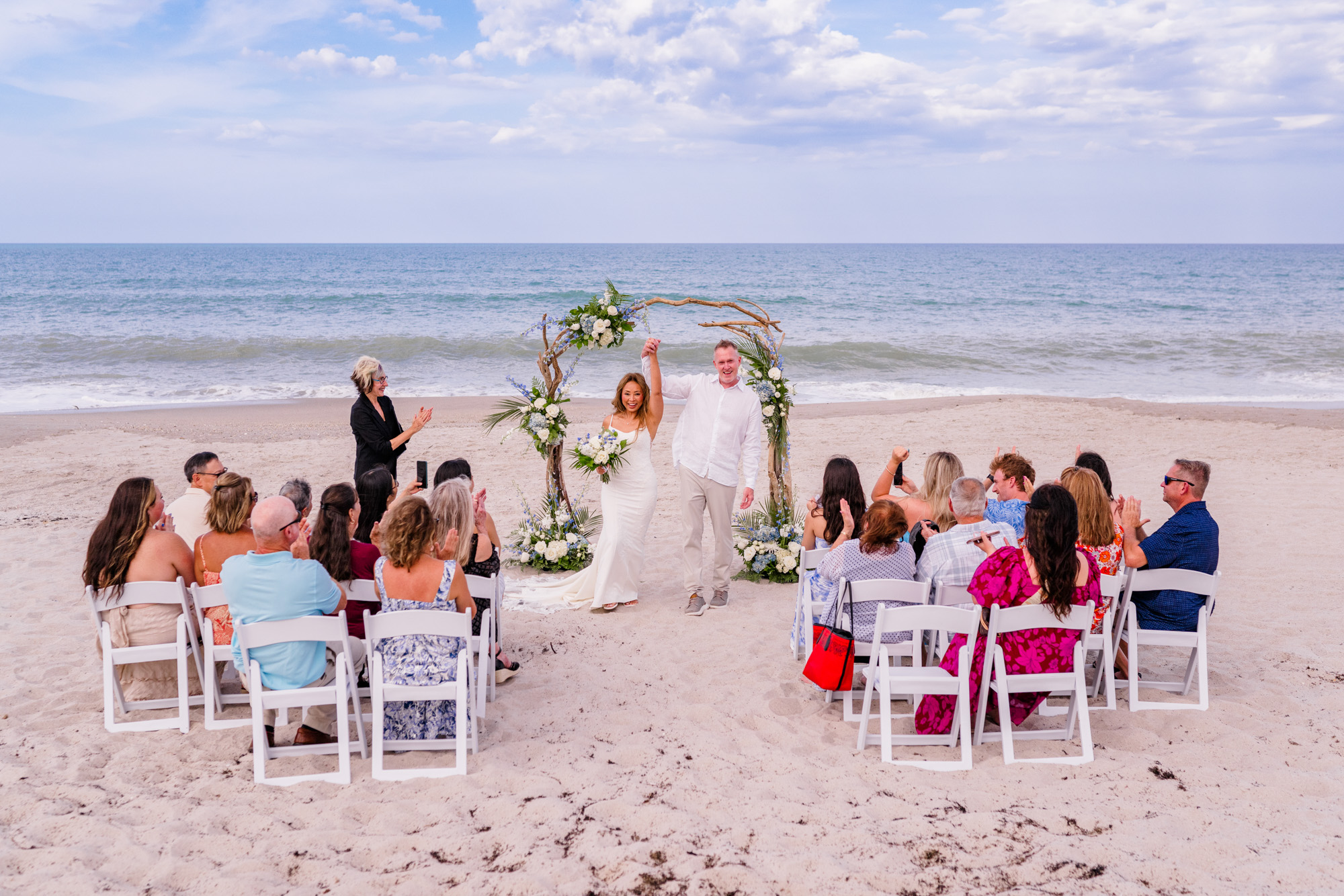 Wedding ceremony on the beach near Melbourne Beach