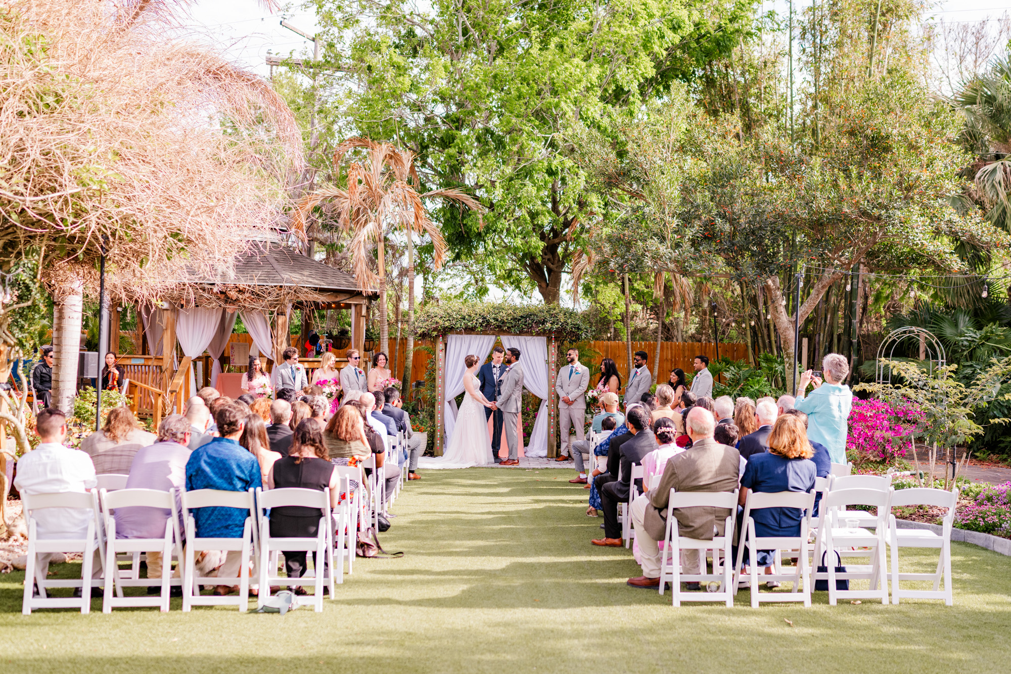Wedding ceremony at Rockledge Gardens