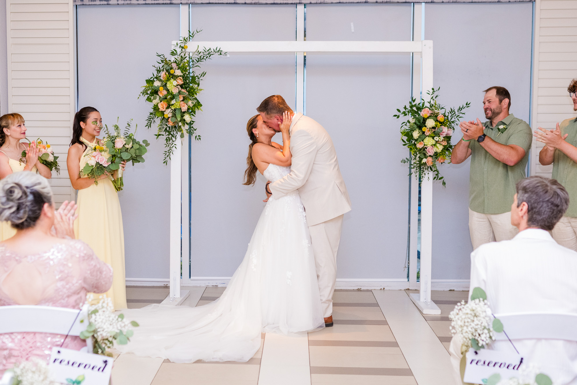 Indoor ceremony at the Hilton Melbourne Beach.