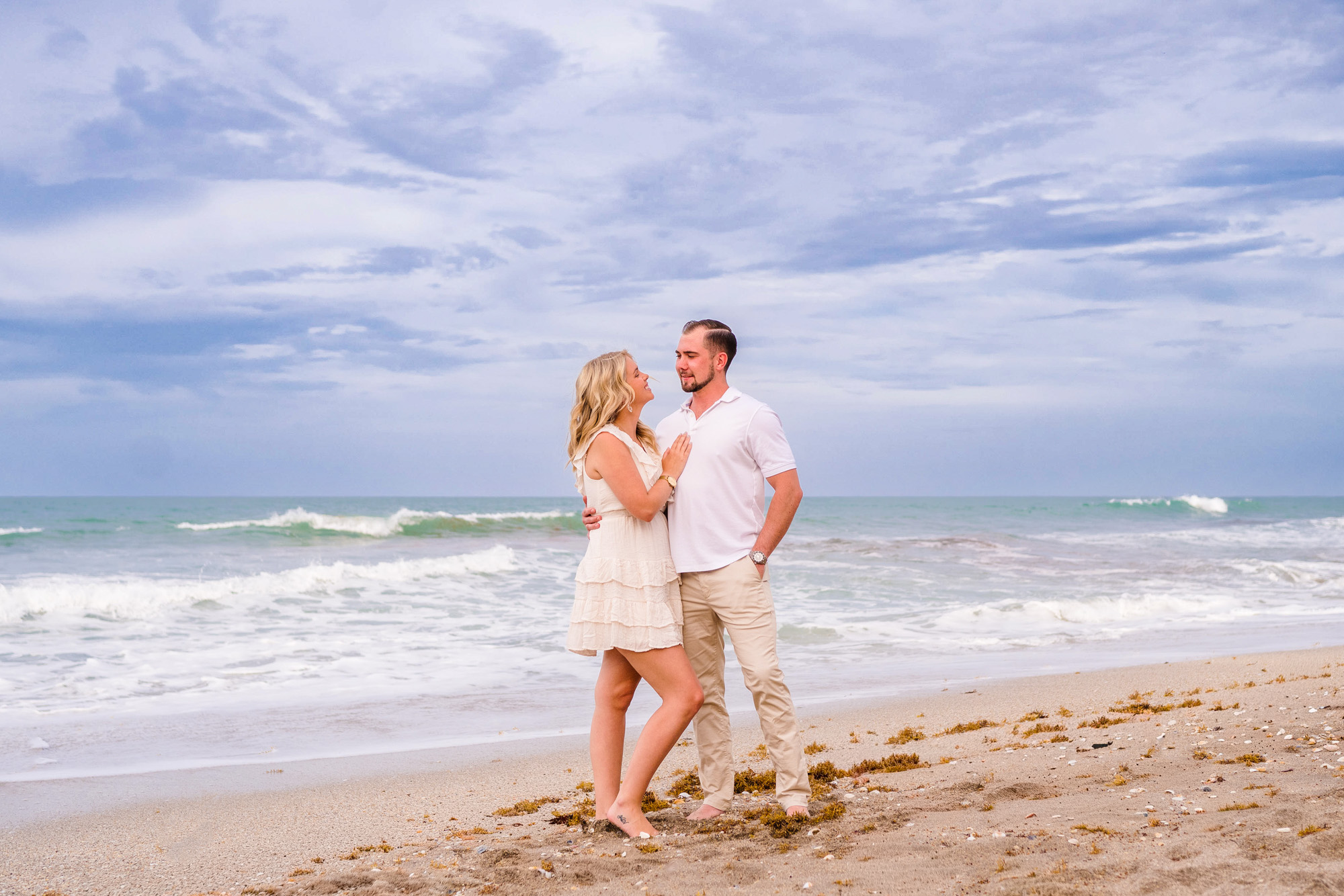 Couple together on the beach in Jupiter, Florida