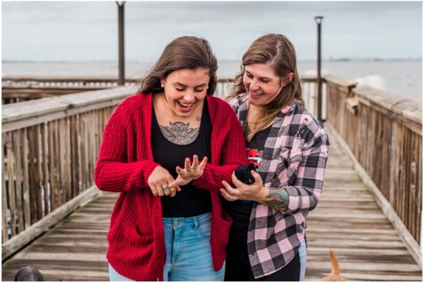 smiling at ring during Florida proposal